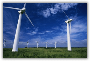 Un parco eolico, immagine di repertorio