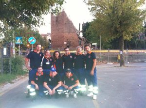 I volontari della Misericordia a San Felice sul Panaro nel terremoto del 2012