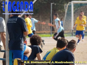 Un momento di un match al comunale di Stornarella