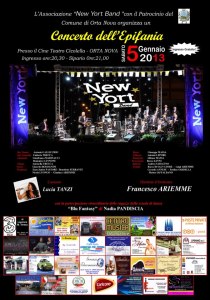 La locandina del concerto della New Yort Band