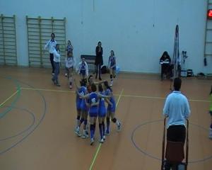 I festeggiamenti a fine gara delle ragazze ortesi