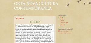 La prima pagina del blog, cliccando sull'immagine è possibile andare al blog