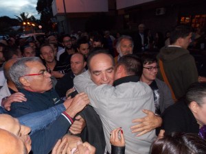 Il sindaco di Carapelle Remo Capuozzo il giorno della rielezione, foto di Luca Caporale