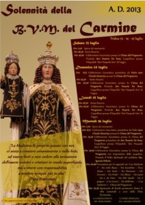 Manifesto Madonna del Carmine 2013