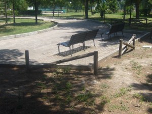 Una foto scattata dal lettore all'interno della villa comunale