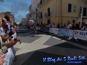 Michele Miglionico sul traguardo di San Giovanni Rotondo, foto di Antonio Palieri