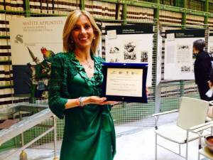 Iaia Calvio riceve il premio Nenni, foto da Facebook