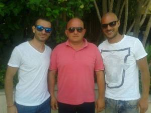 Iacobone ed Abruzzese con il presidente Mariano Tarantino, foto di Antonio Villani