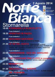 Il manifesto della Notte Bianca di Stornarella