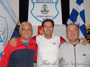 Lo staff tecnico delle giovanili della Reali Siti, da sinistra Mr. Pasquale Ciccone, Mr. Pino De Martino e Mr. Felice Sebastiano, foto di Luca Caporale