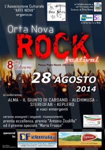 Il manifesto dell'Orta Nova Rock Festival