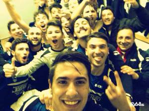 Il selfie dell'Herdonia dopo la goleada sul Troia, foto dal profilo Facebook