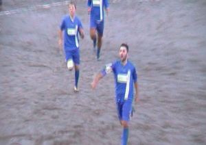 L'esultanza di Cassotta dopo il gol, foto di Luca Caporale