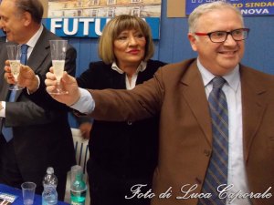 L'ex vice sindaco Rosangela Giannatempo con il sindaco Tarantino, foto di Luca Caporale