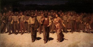 Il Quarto Stato, l'opera di Giuseppe Pellizza da Volpedo, utilizzata come simbolo dai Riformisti di Orta Nova
