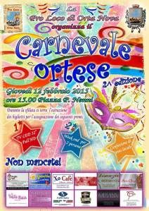 La locandina del Carnevale Ortese