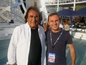 Il violinista Lorenzo Ciuffreda con Albano