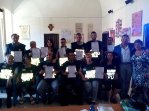 I volontari della GADIT con gli attestati di partecipazione