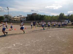 La Real Siti al lavoro sul campo del comunale di Stornarella, foto dal profilo Facebook