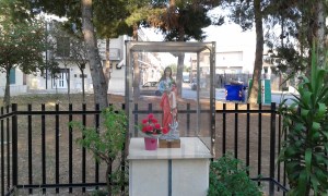 La statua di Santa Filomena nel quartiere ortese in Via Cipriani