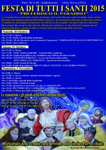 Il Manifesto della Festa di Tutti i Santi