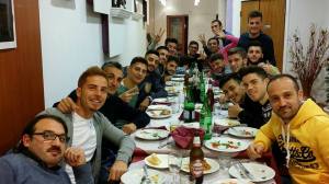 La cena sociale con i calciatori della Polisportiva