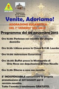 La locandina del primo venerdi di novembre 2015. 