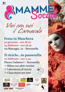 La locandina delle Mamme Social per il Carnevale