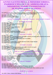 Il programma degli appuntamenti, clicca per ingrandire