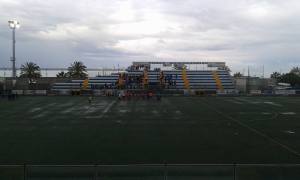 I calciatori della Salvemini Manfredonia festeggiano a fine partita