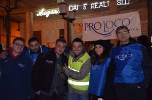 Il presidente della Pro Loco di Orta Nova Carlo Gaeta con alcuni volontari