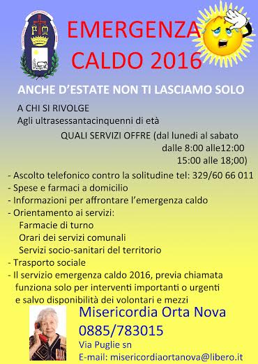 Emergenza Caldo Misericordia