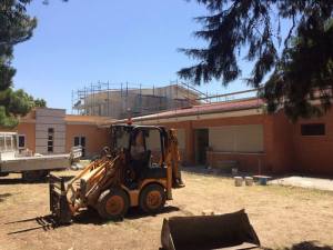 Un cantiere di lavori a Carapelle