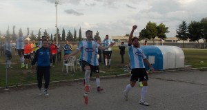 L'esultanza dell'Atletico Orta Nova, finalmente di nuovo protagonista nel calcio