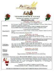 Il programma con gli eventi