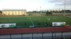 Il fischio finale al San Pio di Bari, foto dalla pagina Facebook dell'Omnia Bitonto